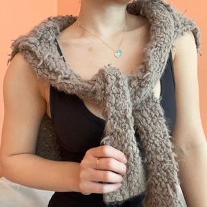 Free People Brown Fluffy Sweater